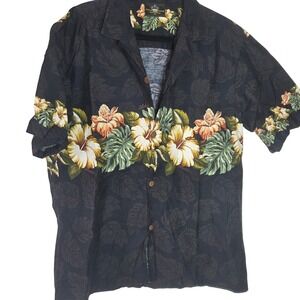 VTG Royal Creations Hawaiian Shirt Hibiscus Floral Aloha Camp Mens XL